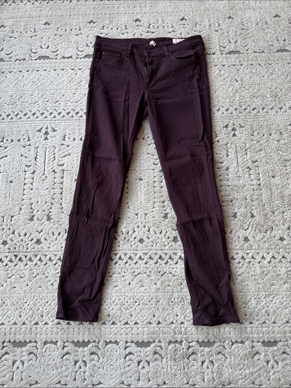 rag & bone Skinny Jeans in Deep Plum